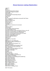 Stakeholder List PDF 159 KB