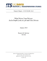 What Drives Your Drivers: an In-Depth Look at Lyft and Uber Drivers