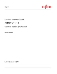 CRTE V11.1A Common Runtime Environment