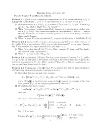 Local Galois Cohomology Computation) Let K Be a ﬁnite Extension of Qp Or Fp((T)) with Residue ﬁeld Fq