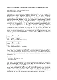 Old French Declension in a “Word and Paradigm” Approach and Default Syncretism