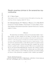 Simple Quantum Systems in the Momentum Representation