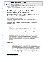 The ETS Family Transcription Factors Etv5 and PU.1 Function in Parallel to Promote Th9 Cell Development