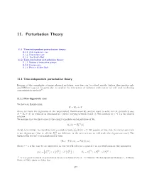 22.51 Course Notes, Chapter 11: Perturbation Theory