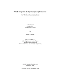 A Fully-Integrated All-Digital Outphasing Transmitter for Wireless