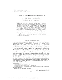 A NOTE on NORM ATTAINING FUNCTIONALS 1. Notation And