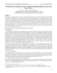 Determination of Dehairing, Carding, Combing and Spinning Difference from Lama Type of Fleeces