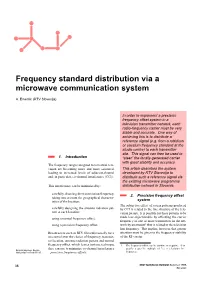 Frequency Standard Distribution Via a Microwave Communication System