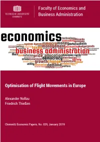 Optimisation of Flight Movements in Europe