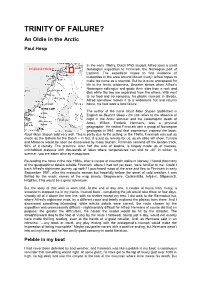 TRINITY of FAILURE? an Oldie in the Arctic Paul Hesp