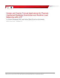 (UCP) in a Tomcat Application Container Requires the Following Steps