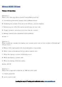 Alfresco ACSCE-5X Exam
