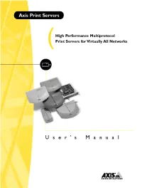 AXIS 150/152 User's Manual