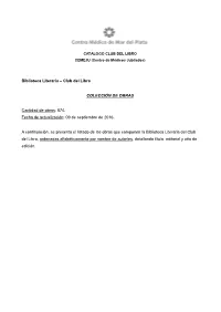 Biblioteca Literaria – Club Del Libro