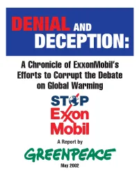 Exxon: Denial and Deception
