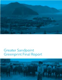 Greater Sandpoint Greenprint Final Report Greater Sandpoint Greenprint Final Report