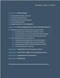 The Sampling Frame and Survey Participation Appendix C