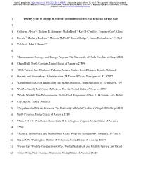 Twenty Years of Change in Benthic Communities Across the Belizean Barrier Reef