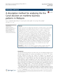 A Descriptive Method for Analysing the Kra Canal Decision on Maritime