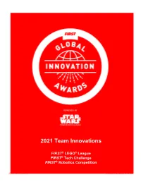 Global Innovation Awards Team Innovation Descriptions