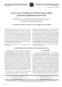 Persistent Omphalomesenteric Duct