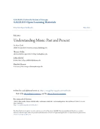 Understanding Music: Past and Present N