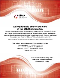 A Longitudinal, End-To-End View of the DNSSEC Ecosystem