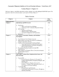 Community Mitigation Guidelines to Prevent Pandemic Influenza – United States, 2017 Technical Report 1: Chapters 1-4 the Boxes