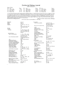 Continental Railway Journal