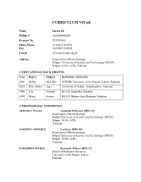 Curriculum Vitae