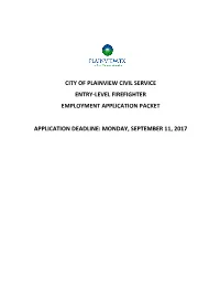 Firefighter Employment Application Packet