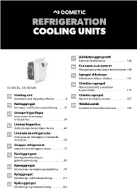 Installation & Operating Manual Dometic CS-NC15, CS-NCVM