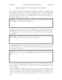 Length Density, Area Density, and Volume Density