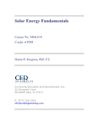 Solar Engineering Basics