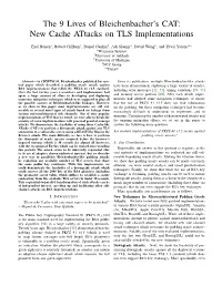 The 9 Lives of Bleichenbacher's CAT: New Cache Attacks on TLS