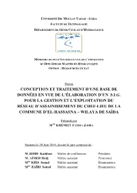 Conception Et Traitement D'une Base De