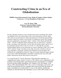 Constructing Crime in an Era of Globalization
