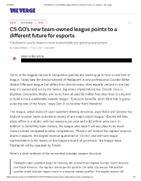 CS:GO's New Team-Owned League Points to A