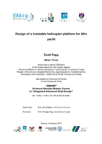 Design of a Hoistable Helicopter Platform for 60M Yacht