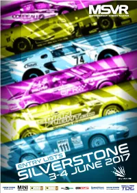 Entry Lists Silverstone3-4 June 2017