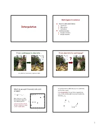 Interpolation Observations Calculations Continuous Data Analytics Functions Analytic Solutions