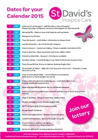 Join Our Lottery Every Play Counts First Prize £1500! £500 Second Prize £250 Third Prize Play Online At: Or Ring Us: 01633 851051