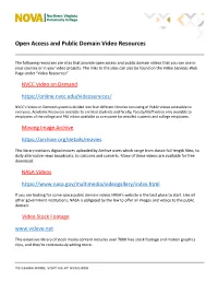 Open Access and Public Domain Video Resources