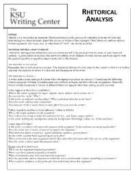 Rhetorical Analysis