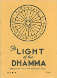 The Light of the Dhamma Vol II No 2, April, 1954