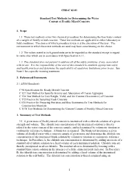 CRD-C82-01 Standard Test Methods for Determining the Water