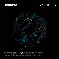 Crowdsourced Insights on Business Travel Improving the Business Traveller Experience Contents
