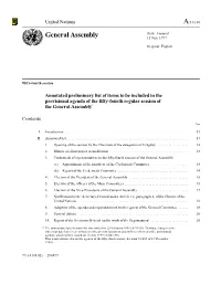 General Assembly 15 June 1999