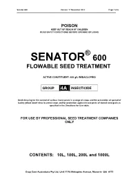 Senator 600 Version: 17 November 2014 Page 1 of 6 ______