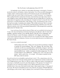 The Two Swords: an Examination of Luke 22:35-38
